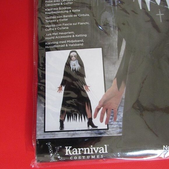 Demon Nun Costume Womens Small Karnival Costumes Halloween Spooky Creepy Goth - Picture 2 of 9